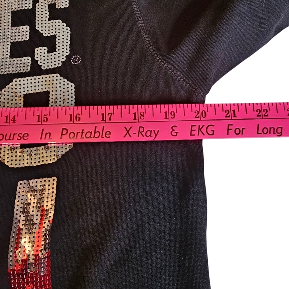 E5 College Classics Ohio State Buckeyes Sequin Sweatshirt — Women’s XL Black - Picture 8 of 11